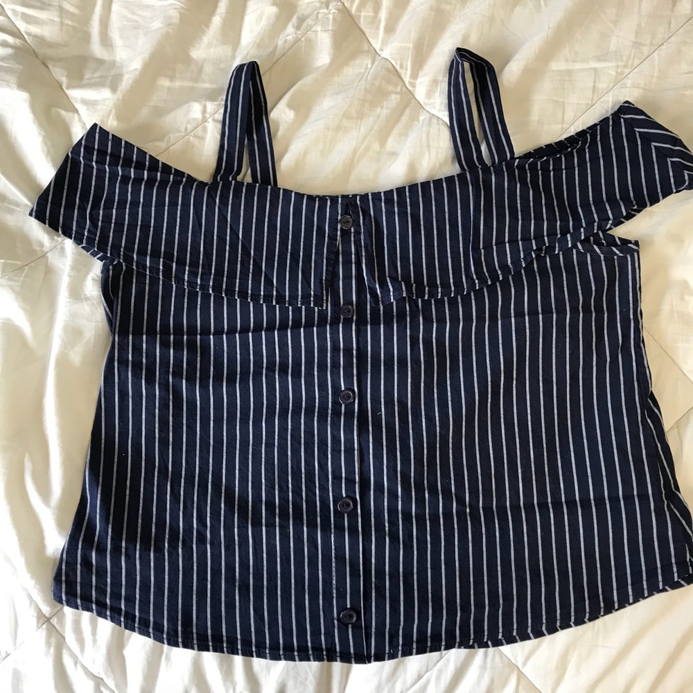 AGACI pin striped top